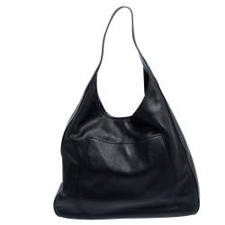 Prada Daino Vitello Shine Black Leather Shoulder Bag w/Strap – FOMO