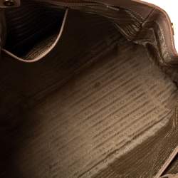 Pre Owned Prada Beige Saffiano Lux Leather Gardener's Tote