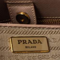 Pre Owned Prada Beige Saffiano Lux Leather Gardener's Tote