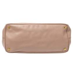 Pre Owned Prada Beige Saffiano Lux Leather Gardener's Tote