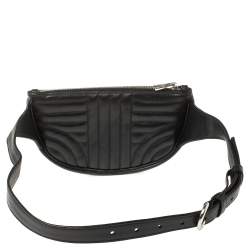 Pre Owned Prada Black Quilted Leather Belt Bag