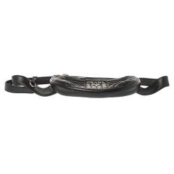Pre Owned Prada Black Quilted Leather Belt Bag