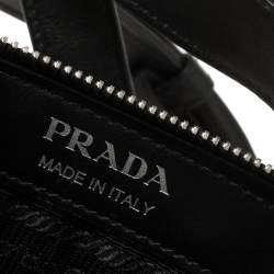 Pre Owned Prada Black Quilted Leather Belt Bag