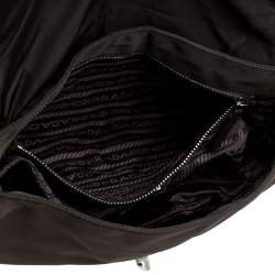 Pre Owned حقيبة كتف برادا قلاب قفل دوار جلد و نايلون بني داكن 