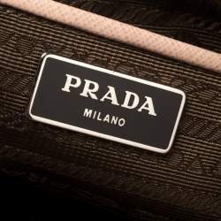 Pre Owned Prada Pink Saffiano Lux Leather Flap Top Handle Bag