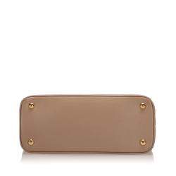 Pre Owned Prada Beige/Brown Leather Galleria Satchel Bag