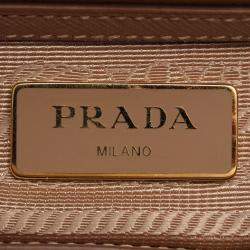Pre Owned Prada Beige/Brown Leather Galleria Satchel Bag
