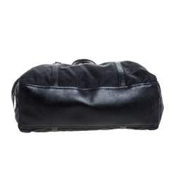 Pre Owned Prada Black Nylon and Leather Satchel