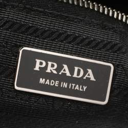 Pre Owned Prada Black Leather Pushlock Shoulder Bag