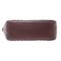 Pre Owned Prada Burgundy Leather Diagramme Crossbody Bag