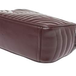 Pre Owned Prada Burgundy Leather Diagramme Crossbody Bag