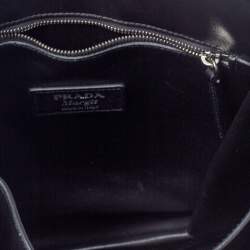 Pre Owned Prada Burgundy/Black Leather Margit Hobo