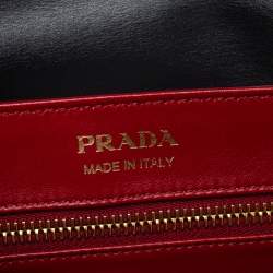 Pre Owned Prada Black Saffiano Lux Leather Medium Sidonie Top Handle Bag