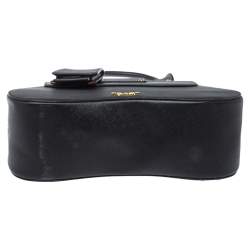 Pre Owned Prada Black Saffiano Lux Leather Medium Sidonie Top Handle Bag