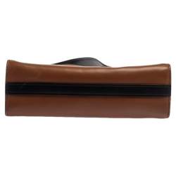 Pre Owned Prada Brown/Black Leather Messenger Bag