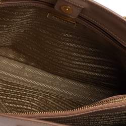 Prada Beige Saffiano Lux Leather Medium Open Tote
