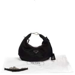 Pre Owned Prada Black Nylon Re-Edition 2006 Hobo