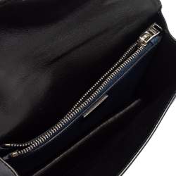 Pre Owned Prada Blue Saffiano Leather Mini Sound Top Handle Bag