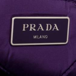 Prada Purple Nylon Bomber Chain Shoulder Bag