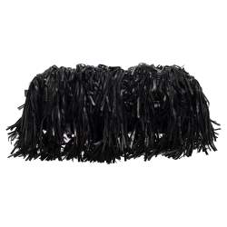 Prada Black Leather Fringe Shoulder Bag