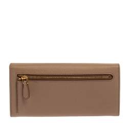 Pre Owned محفظة كونتينينتال برادا جلد سافيانو بيج بفيونكة