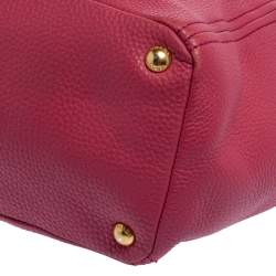 Pre Owned حقيبة يد برادا جيب جانبى جلد فيتالو ديانو وردية