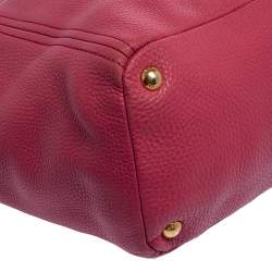 Pre Owned حقيبة يد برادا جيب جانبى جلد فيتالو ديانو وردية