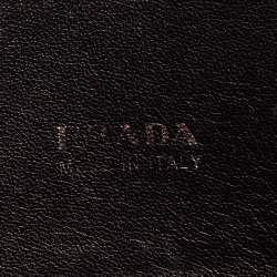 Pre Owned Prada Red Leather Double Shoulder Bag