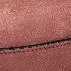 Pre Owned Prada Pink Glace Leather Twin Pocket Lock Tote