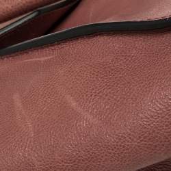 Pre Owned Prada Pink Glace Leather Twin Pocket Lock Tote