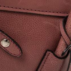 Pre Owned Prada Pink Glace Leather Twin Pocket Lock Tote