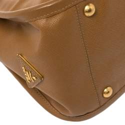 Pre Owned Prada Brown Leather Cannella Satchel