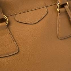 Pre Owned Prada Brown Leather Cannella Satchel