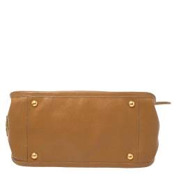 Pre Owned Prada Brown Leather Cannella Satchel