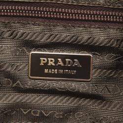 Pre Owned Prada Beige Nylon Tessuto Drawstring Backpack Bag