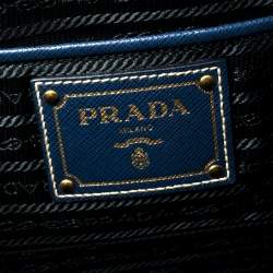 Pre Owned Prada Blue Saffiano Lux Leather Tote
