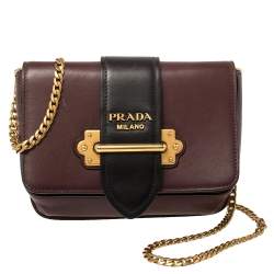 Prada Re-nylon Burgundy Synthetic Clutch Bag () In Brown