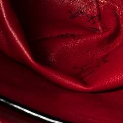Pre Owned Prada Black/Red Patent Leather Parabole Tote