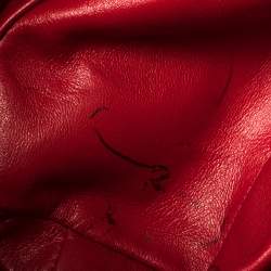 Pre Owned Prada Black/Red Patent Leather Parabole Tote