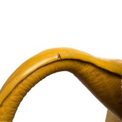 Pre Owned Prada Yellow Vitello Daino Leather Sacca 2 Manici Hobo