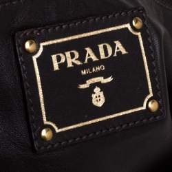 Pre Owned Prada Brown Python Jewel Embellished Shoulder Bag