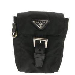 Pre Owned Prada Black Nylon Set of Three Waist Bag