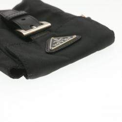 Pre Owned Prada Black Nylon Set of Three Waist Bag