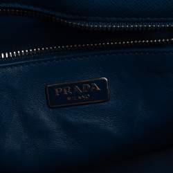 Pre Owned Prada Blue Leather Shoulder Bag