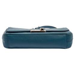 Pre Owned Prada Blue Leather Shoulder Bag
