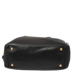 Pre Owned Prada Black Leather Bauletto Satchel