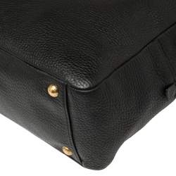 Pre Owned Prada Black Leather Bauletto Satchel