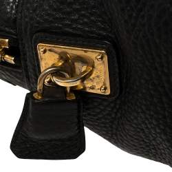 Pre Owned Prada Black Leather Bauletto Satchel