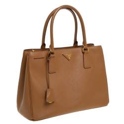 Pre Owned Prada Brown Saffiano Lux Leather Medium Tote