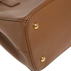 Pre Owned Prada Brown Saffiano Lux Leather Medium Tote